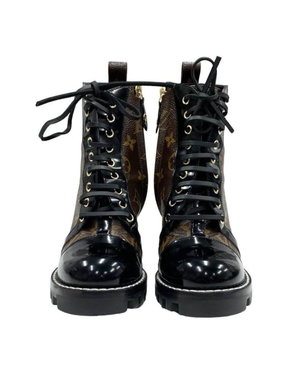 Louis Vuitton Star Trail Line Monogram Boots Short Shoes Leather Brown - Picture 2 of 9